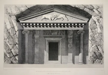 Myra - Tomb Cut in the Rock, fra The Principal Ruins of Asia Minor, pub. 1863 (litho)