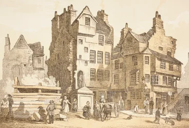 Netherbow House, Edinburgh, som det var i 1843, fra 