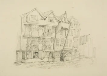 Nordsiden af Baldwin Street (blyant på papir)