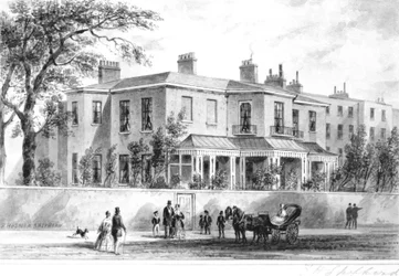 Nordvestudsigt over Camelford House, 1850
