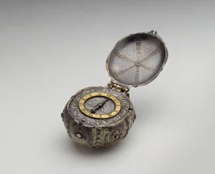 Oliver Cromwells lommeur, 1600-tallet (forgyldt sølv)