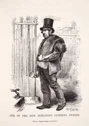 En af de få tilbageværende skorstensfejere, fra daguerreotypiet af Richard Beard, illustration fra London Labor og London Poor af Henry Mayhew, pub. 1862
