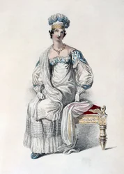 Operakjole, modetallerken fra Ackermanns Repository of Arts