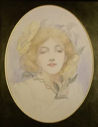 Ophelia, ca. 1890 (akvarel på papir)