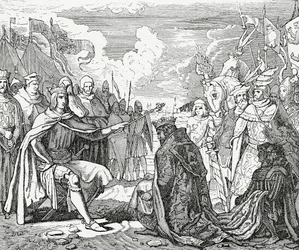 Ottokar II af Bøhmen hylder Rudolf I, Tysklands konge i 1276, 1882
