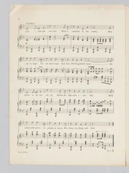 Side 4 af et partitur til sangen Just a Soldier
