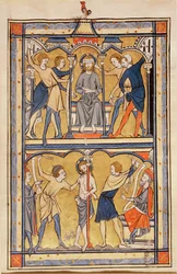 Side fra en psalter, ca. 1270 (tempera på vellum)