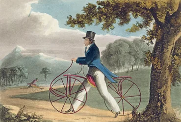 Fodgænger Hobbyhest, fra Ackermanns Repository of Arts, 1819
