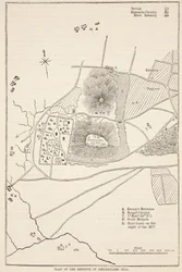 Plan for forsvaret af Sitabuldi Hill, illustration fra Cassell