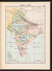 Tallerken fra Historical Atlas of India af Charles Joppen