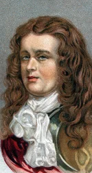 Portræt af admiral Robert Blake -Portræt af Robert Blake (1599-1657), engelsk admiral - Fra serien "" Leaders of Men"" - Chromolithography - English School, 20. århundrede -