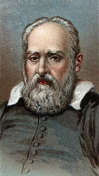 Portræt af Galilæa - Galileo Galilei - Fra serien "" Leaders of Men"" - Chromolithography - English School, 20. århundrede -