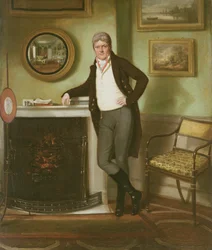 Portræt af George Henckell i hans Study, ca. 1800