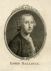 Portræt af George Montagu Dunk, 2. jarl af Halifax (1716-71), indgraveret af Aliamet