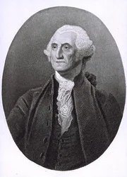 Portræt af George Washington (1732-1799) (kobberstik)
