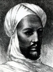 Portræt af Muhammad Ahmad (1844-1885), kendt som Mahdi, leder af dervisherne i krigen mod briterne i 1884, kolonikrige, Sudan