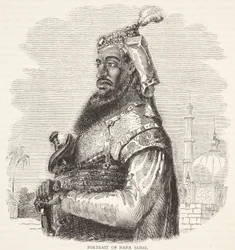 Portræt af Nana Sahib, illustration fra Cassells Illustrated History of England