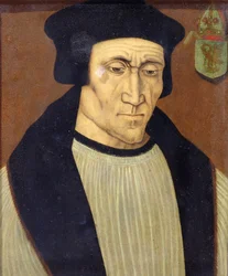 Portræt af Richard Foxe eller Fox (ca. 1448-1528) biskop af Winchester, Lord Privy Seal til Henry VII og Henry VIII og grundlægger af Corpus Christi College, Oxford