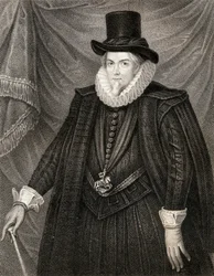 Portræt af Thomas Cecil, 1. jarl af Exeter, fra Lodges British Portraits, 1823