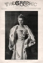 Portræt af Wilhelmina af Holland (1880-1962), Dronning af Holland - Forside af avisen "" The Graphic"