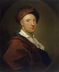 Portræt af en mand, muligvis James Thomson, efter William Hogarth