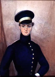 Portræt af en officer, ca. 1830 (akvarel med gummi arabicum på papir)