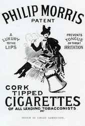 Plakat for Philip Morris Cigaretter, designet af Linsay Sambourne, 1896