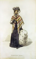 Promenadekjole, modetallerken fra Ackermann