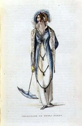 Promenade- eller opera-kjole, modetallerken fra Ackermann