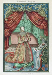 Dronning Elizabeth I i bøn, forsidebillede til 