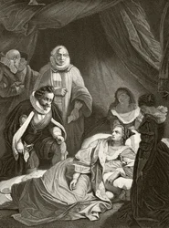 Dronning Elizabeth I på hendes dødsleje, fra 