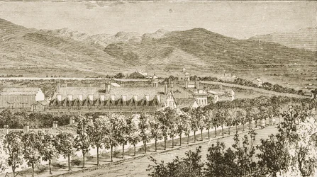 Brigham Youngs (1801-77) anden præsident for Mormonkirkens bopæl, Salt Lake City, Utah, fra 