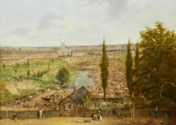 Rhobess Farm i 1844 (nu Ampthill Square i Camden, London); bærer inskriptionen 