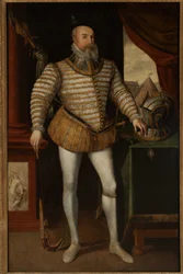 Robert Dudley, jarl af Leicester, ca. 1532-88 (olie på lærred)