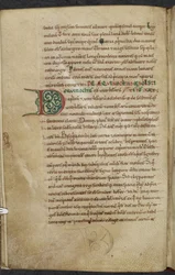 Royal 13. A.XI, f.59vInitial D.De temporum ratione.Bede den ÆrværdigeMiscellany af værker om computus og astronomi.11. århundrede-12. århundrede