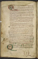 Kongelig 13. A.XI, f.79v Menneskeansigter i initialer, De temporum ratione, Bede den Ærværdige (vellum)