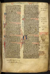 Royal 14 C.VII ff.86v Borddekoration med Richard Løvehjertes våbenskjold, illustration fra 
