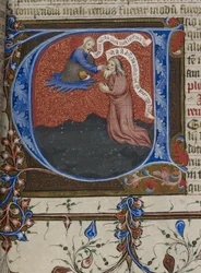 Royal MS 1 E IX, f.193 Jeremias inspireret af Gud (vellum)