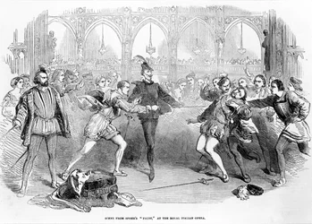 Scene fra Spohrs Faust ved Royal Italian Opera, 1852