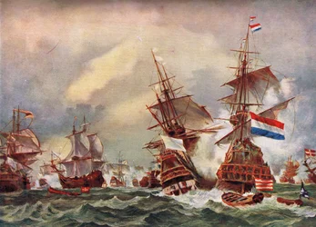 Søslaget ved de engelsk-hollandske krige, ca. 1700