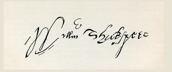 Signatur af William Shakespeare, fra 