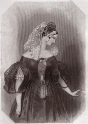 Silvia (The Two Gentlemen of Verone) i - "" Gallery of the Women of Shakespeare, samling af 45 seriøse portrætter af de tidlige London-kunstnere, beriget med kritiske og litterære meddelelser""" omkring 1838 - fra "" Gallery of the kvinder fra Shakespear