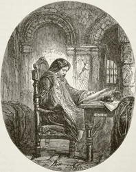 Sir John Eliot i fængsel, fra "The National and Domestic History of England" af William Hickman Smith Aubrey (1858-1916), udgivet i London omkring 1890.