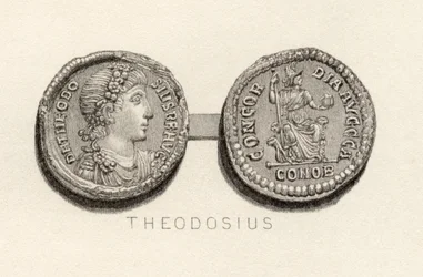 Solidus mønt fra Theodosius den Stores tid