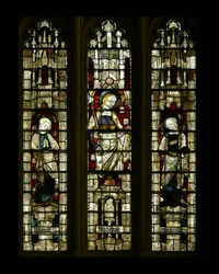 St. Mary og St. John med en sammensat kvindelig helgen i midten, slutningen af 1300-tallet