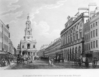 St. Marys Church og Somerset House i Strand, 1796