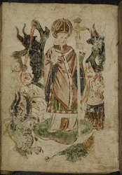 St Patrick omgivet af dæmoner
