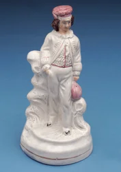 Staffordshire-figur af en Rugby School-dreng, ca. 1860 (keramik)