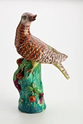 Staffordshire figur af en fugl, ca. 1750-1850 (lertøj)