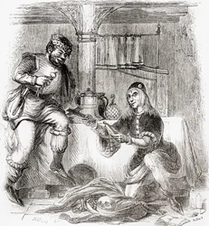 Sumpnour og Pardoner, fra Old England: A Pictorial Museum, udg. 1847
